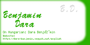 benjamin dara business card